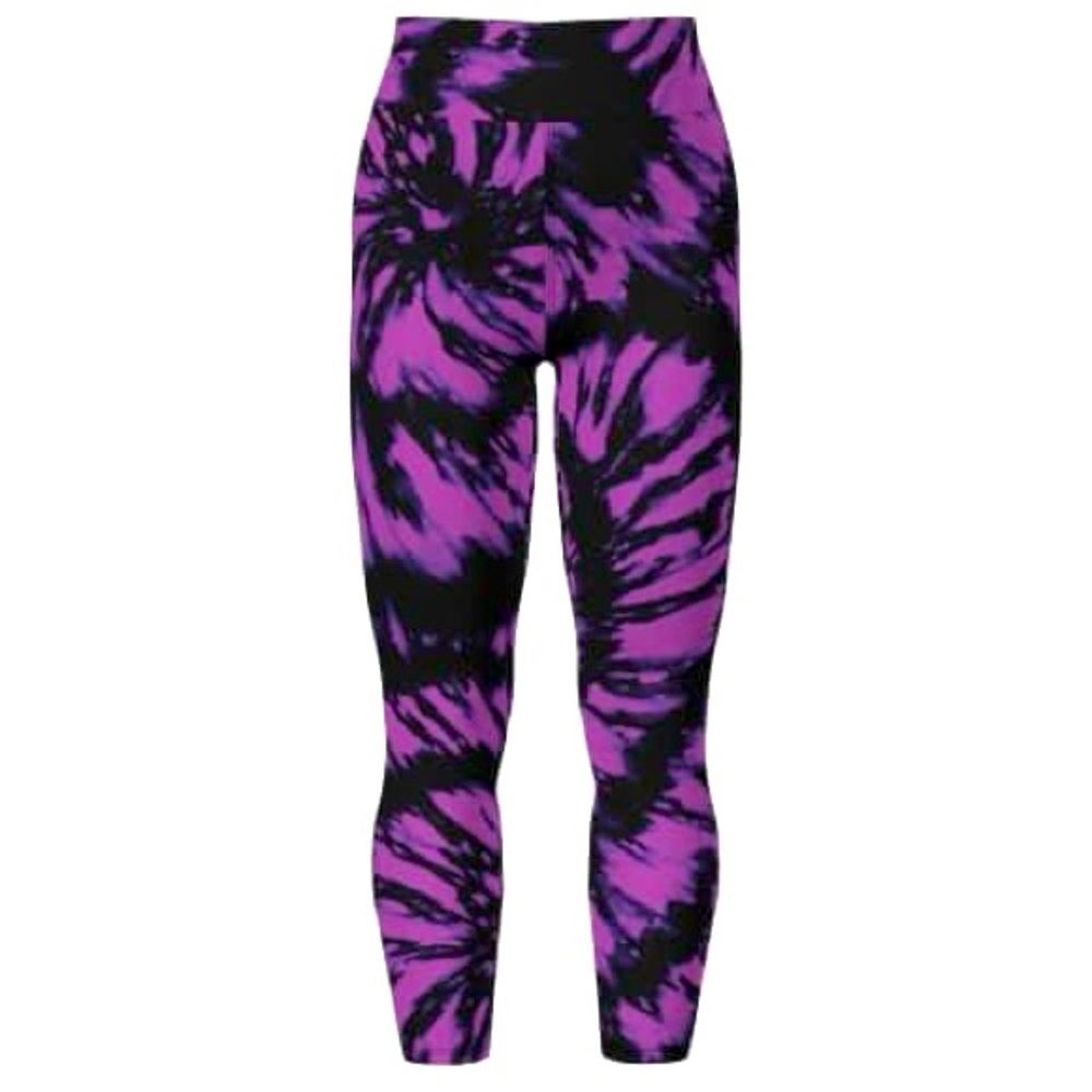 Reverse Tie-Dye Leggings (black/fushia)